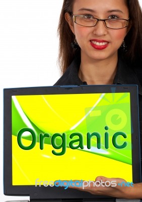 Organic Computer Message Stock Photo