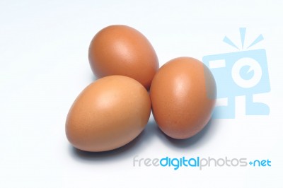 Organic Eggs. Organic Food In Thailand.white Background Stock Photo