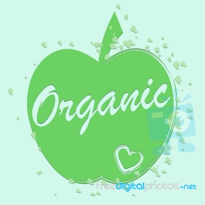 Organic Food Indicates Eating Juicy And Natural Stock Image