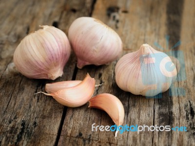 Organic Garlic Stock Photo