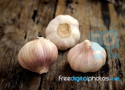 Organic Garlic Stock Photo