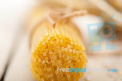 Organic Raw Italian Pasta And Durum Wheat Stock Photo