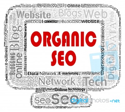 Organic Seo Means Computers Pc And Websites Stock Image