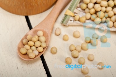 Organic Soya Beans Stock Photo