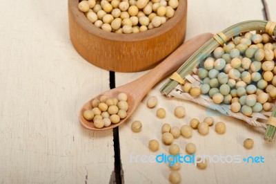 Organic Soya Beans Stock Photo