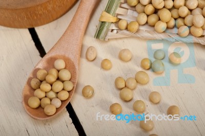 Organic Soya Beans Stock Photo