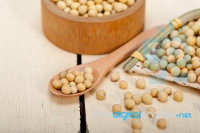 Organic Soya Beans Stock Photo