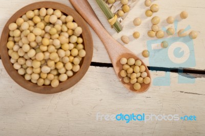 Organic Soya Beans Stock Photo