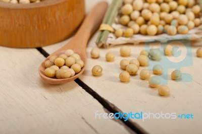 Organic Soya Beans Stock Photo