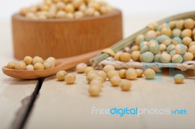 Organic Soya Beans Stock Photo