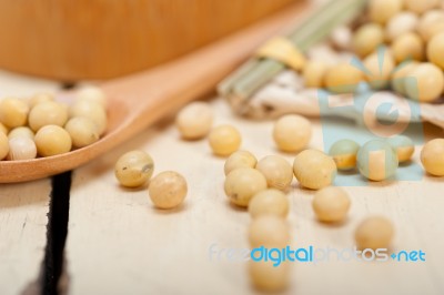 Organic Soya Beans Stock Photo