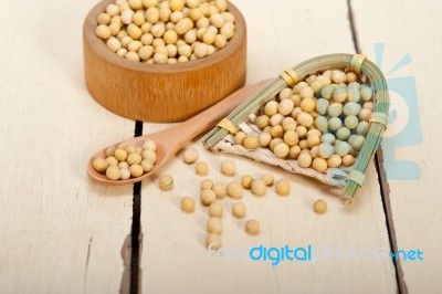 Organic Soya Beans Stock Photo