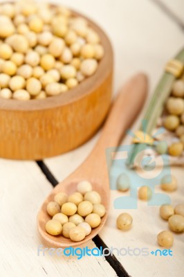 Organic Soya Beans Stock Photo