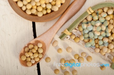 Organic Soya Beans Stock Photo