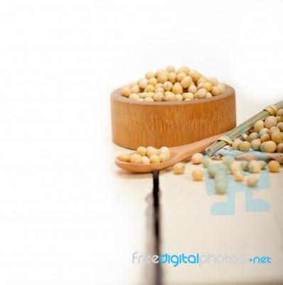 Organic Soya Beans Stock Photo