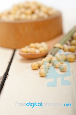 Organic Soya Beans Stock Photo