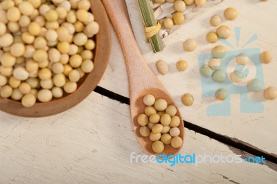 Organic Soya Beans Stock Photo