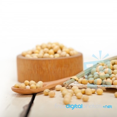 Organic Soya Beans Stock Photo