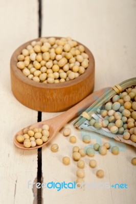 Organic Soya Beans Stock Photo