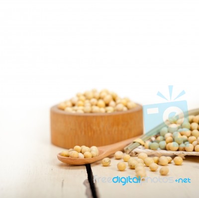 Organic Soya Beans Stock Photo