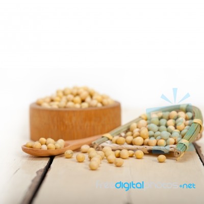 Organic Soya Beans Stock Photo