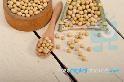 Organic Soya Beans Stock Photo