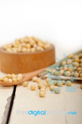 Organic Soya Beans Stock Photo