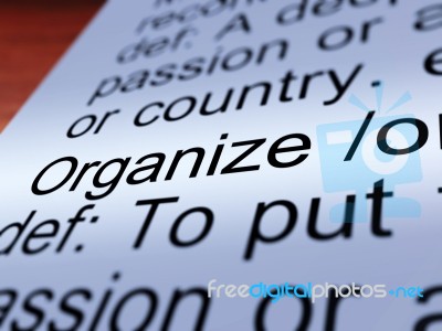 Organize Definition Stock Photo