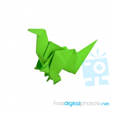 Origami Dinosaur Stock Photo