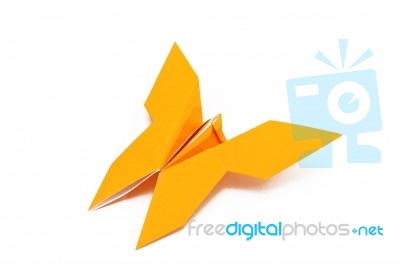 Origami On White Stock Photo