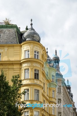 Ornate Buildings In Vienna Stock Photo