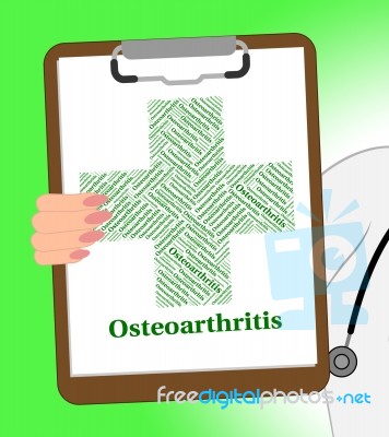 Osteoarthritis Illness Indicates Degenerative Joint Disease And Stock Image