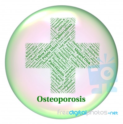 Osteoporosis Illness Represents Poor Health And Afflictions Stock Image