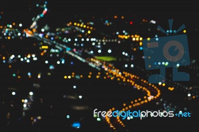 Out Of Focus Bokeh City Stock Photo