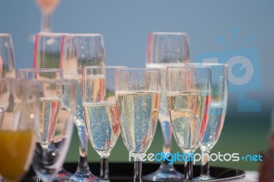 Outdoor Champagne Stock Photo