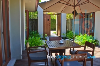 Outdoor Living Room Stock Photo