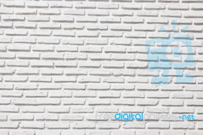 Outdoor White Brick Wall Texture Stock Photo