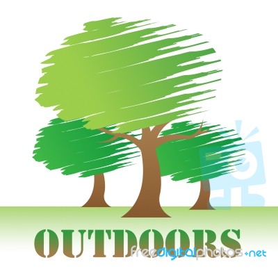 Outdoors Trees Represents Natural And Scenic Countryside Stock Image