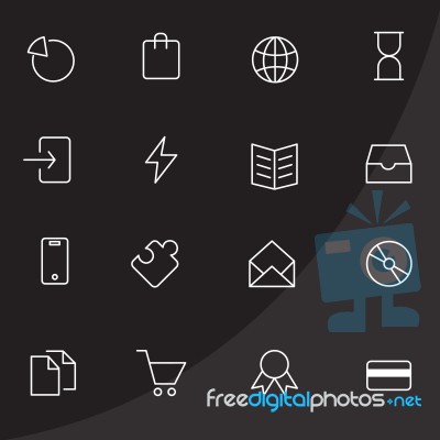 Outline Icon Set For Graphic Design  Illustration Eps 10 Stock Image