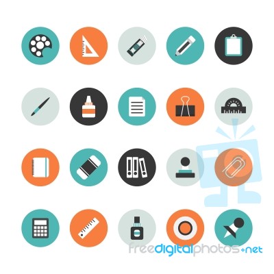 Outline Stationery Icon Stock Image