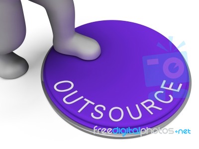 Outsource Switch Represents Control Sourcing And Outsourced Stock Image