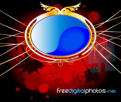 Oval Blue Background Stock Image