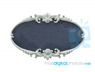 Oval Wood Frame Stock Photo