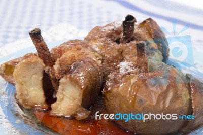 Oven Baked Apples Stock Photo