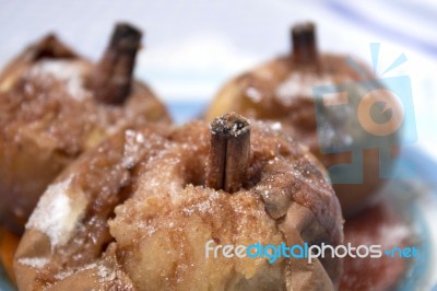 Oven Baked Apples Stock Photo