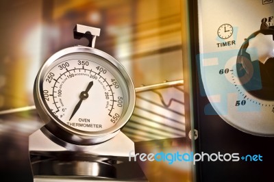 Oven Thermometer Stock Photo