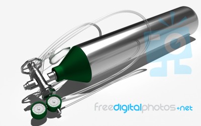 Oxygen Cylinder Stock Image