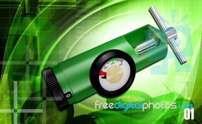 Oxygen Cylinder Stock Image