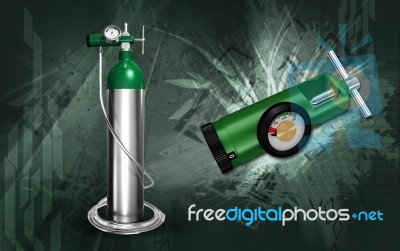 Oxygen Cylinder Stock Image