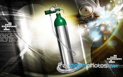 Oxygen Cylinder Stock Image